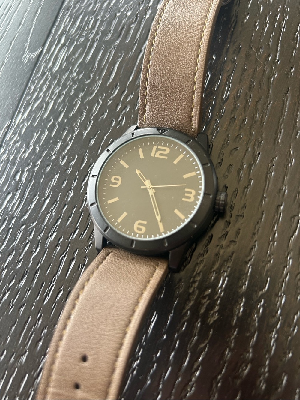 Watch with Leather Strap
